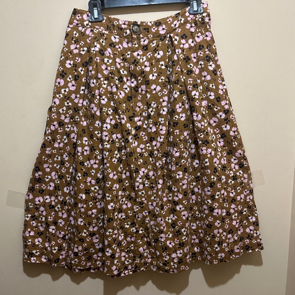 Linen blended floral pencil skirt  women dress Sz 8